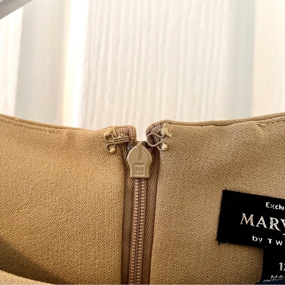 Exclusively for Mary Kay by Twinhill Camel Sleeveless MidLength Sheath Dress 12P - Picture 10 of 11